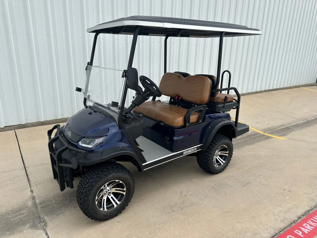2024 Advanced EV Advent 4L 4 Passenger Lithium Ion Golf Carts for Sale (Navy) (1)