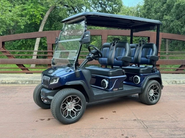 2025 Evolution D5 Ranger 4 Plus 4 Passenger Lithium Ion Golf Carts for Sale (Mediterranean Blue) (1)